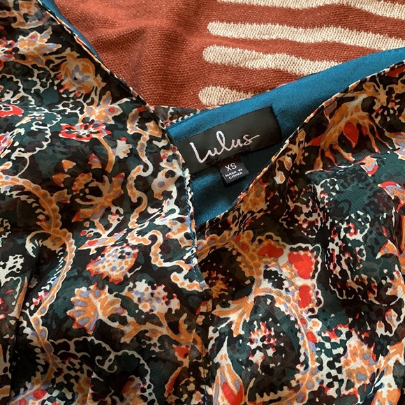 NWT Lulus Charmed I’m Sure Floral Print Midi Dress - Picture 12 of 13